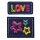 921491 Applikation Jeans LOVE, mehrfarbig - KTE á 2 St