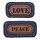 921496 Applikation Jeans LOVE, blau/braun - KTE á 2 St