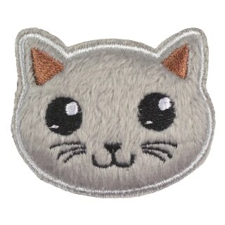 923234 Applikation Katze, grau - KTE á 1 St