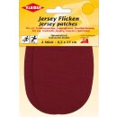 Jersey Flicken  2x 8,5 x 13 cm / bordeaux