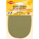 Jersey Flicken  2x 8,5 x 13 cm / beige