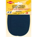 Jersey Flicken  2x 8,5 x 13 cm / dunkelblau