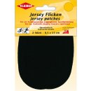 Jersey Flicken  2x 8,5 x 13 cm / schwarz