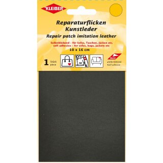 Reparaturflicken Kunstleder 10 x 16 cm / dunkelbraun