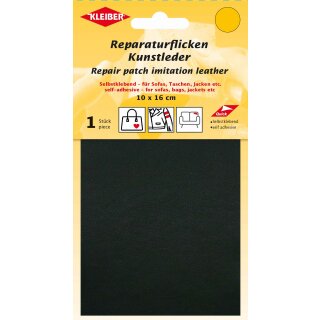 Reparaturflicken Kunstleder 10 x 16 cm / schwarz