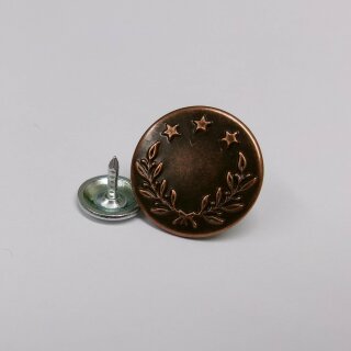 Jeans Patentknöpfe - Röhrchen 50 Stk. x Ø 17 mm / alt kupfer