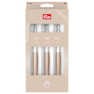 218595 Wollhäkel-Ndl Ergo. Set Taupe 3,4,5mm - KTE á 1 SET
