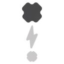 921024 Rub-on Patch REFLECTIVE schwarz/grau 3St