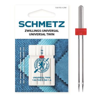 714687 - Schmetz - 130/705 H ZWI  Nm 70 Ne 1,6  SB1-Karte / Nadeldicke = 70 /  Preis pro Karte