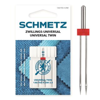 715187 - Schmetz - 130/705 H ZWI  Nm 80  Ne 2,5 SB1-Karte / Nadeldicke = 80 /  Preis pro Karte