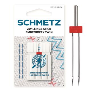 716147 - Schmetz - 130/705 H-E ZWI  Nm 75 Ne 3,0 SB1-Karte / Nadeldicke = 75 /  Preis pro Karte