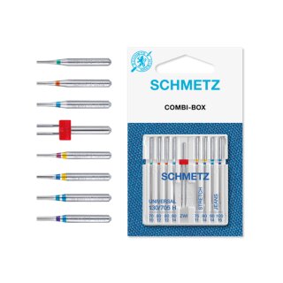 702427 - Schmetz - 130/705 H KOMBI BASIC mit ZWI/H-S/H-J/H (8+1) Karte á 10 Nadeln   Preis pro Karte