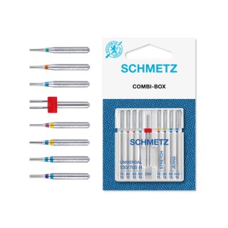 717707 - Schmetz - 130/705 H KOMBI BASIC mit ZWI/H-S/H-J/H (8+1) Karte á 10 Nadeln   Preis pro Karte