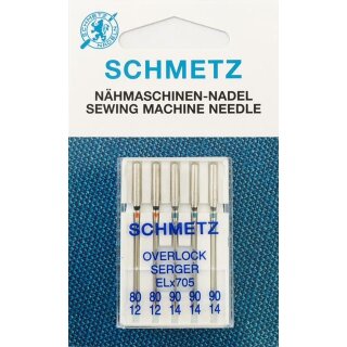 711527 - Schmetz - ELX705 Nm 80-90 SB5-Karte / Nadeldicke = 80-90 /  Preis pro Karte / ERSATZ ELx705 CF