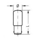Glühlampen 12V/15W/22x63mm Stecksockel...