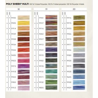 POLY SHEEN 40 800m/875yds SP Fb. 345 5 Spulen im Karton