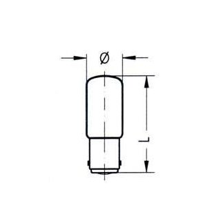 Glühlampen 12V/15W/Stecksockel/Kugelform
