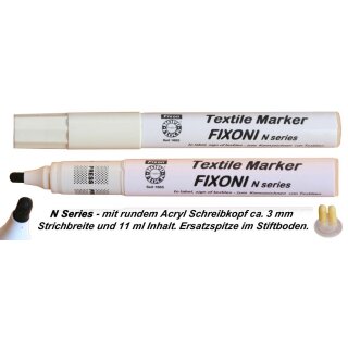 Textilmarker "Fixoni" N Series Acryl Schreibkopf