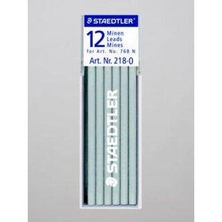 Schneiderkreide-Mine weiss 70x3mm weiche Ausführung Pack á 12 Stück