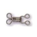 Haken/Augen vernickelt 20/18 Gr.4/0 Dose á 10 Paar