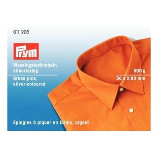 011205 Stecknadeln MS 0,80 x 30 mm goldfarbig - PAD á 500 G