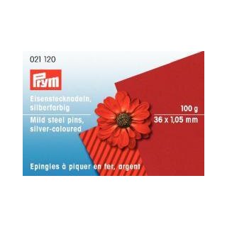 Abverkauf -021120 Stecknadeln EIS 1,05 x 36 mm silberfarbig - PAD á 100 G