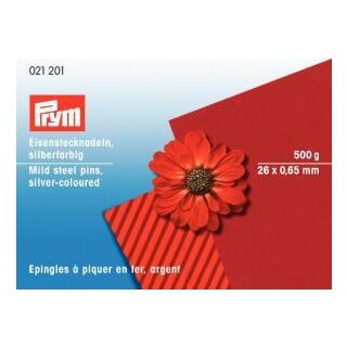 021201 Stecknadeln EIS 0,65 x 26 mm silberfarbig - PAD á 500 G