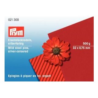 021300 Stecknadeln EIS 0,75 x 32 mm silberfarbig - PAD á 500 G