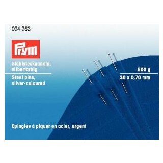 024263 Stecknadeln ST 0,70 x 30 mm silberfarbig - PAD á 500 g