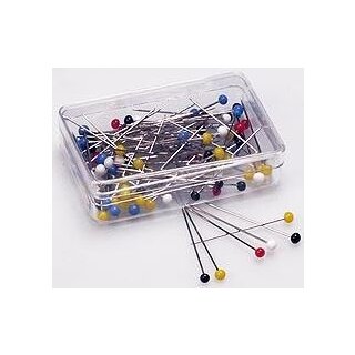 029157 Glaskopfnadeln ST 0,60 x 30 mm bunt - KAR á 100 G
