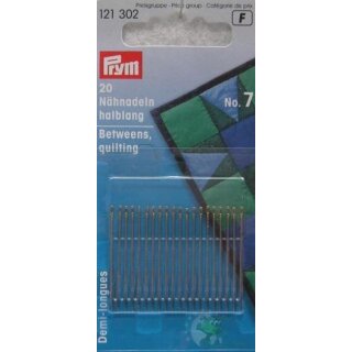 121302 Nähnadeln halblang ST 7 0,70 x 31 mm silberfarbig - KTE á 20 ST