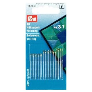 121305 Nähnadeln halblang ST 3-7 silberfarbig - KTE á 20 ST