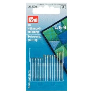 121306 Nähnadeln halblang ST 5-9 silberfarbig - KTE á 20 ST