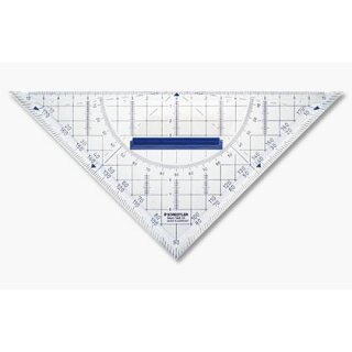 Geodreieck 22cm Acryl mit Griff transparent