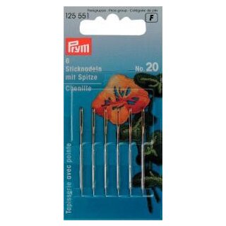 125551 Sticknadeln mit Sp. ST 20 1,00 x 43 mm silberfarbig - KTE á 6 ST
