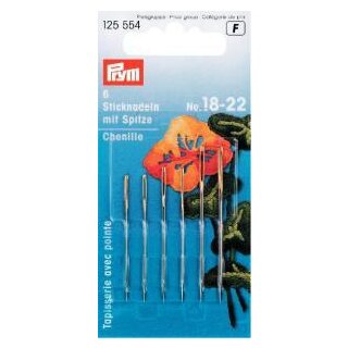 125554 Sticknadeln mit Sp. ST 18-22 silberfarbig - KTE á 6 ST