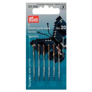 125556 Sticknadeln ohne Sp. ST 20 1,00 x 43 mm silberfarbig - KTE á 6 ST