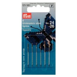 125561 Sticknadeln ohne Sp. ST 24-26 silberfarbig - KTE á 6 ST