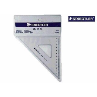 Zeichendreieck 21cm 45/45 Gr. transparent blau
