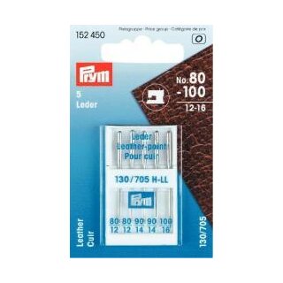 Abverkauf - 152450 Nähmaschinennadeln 130/705 Leder 80-100 - KTE á 5 St - RESTBSTAND - ERSATZ 154450
