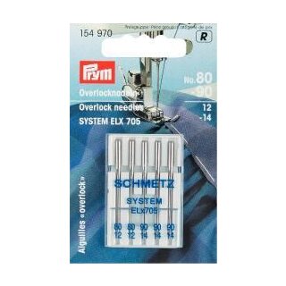 154970 Maschinen-Nadel Overlock ELx705 80-90 - KTE á 5 ST