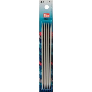 191364 Strumpfstricknadeln ALU 15 cm 3,50 mm grau - KTE á 5 ST