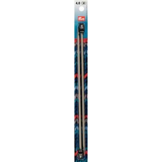 191428 Jackenstricknadeln ALU 25 cm 4,00 mm grau - KTE á 2 ST