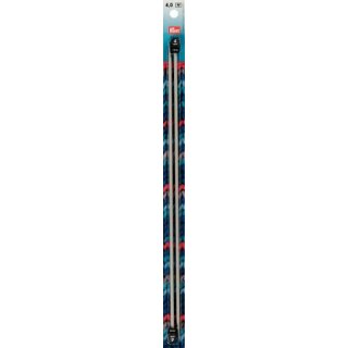 191465 Jackenstricknadeln ALU 35 cm 4,00 mm grau - KTE á 2 ST