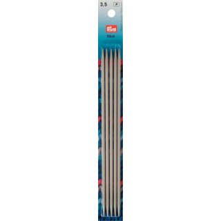 191491 Strumpfstricknadeln ALU 20 cm 3,50 mm grau - KTE á 5 ST