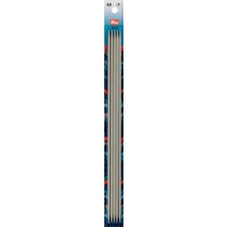 191559 Strumpfstricknadeln ALU 30 cm 4,00 mm grau - KTE á 5 ST