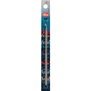 195140 Woll-Häkelnadeln ohne Griff ALU 14 cm 4,50 mm grau - KTE á 1 ST