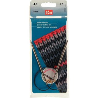 212150 Rundstricknadeln MS 40 cm 4,50 mm silberfarbig - BTL á 1 ST