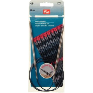 212154 Rundstricknadeln MS 80 cm 4,50 mm silberfarbig - BTL á 1 ST