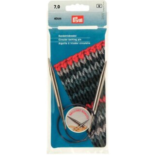 212190 Rundstricknadeln MS 40 cm 7,00 mm silberfarbig - BTL á 1 SET